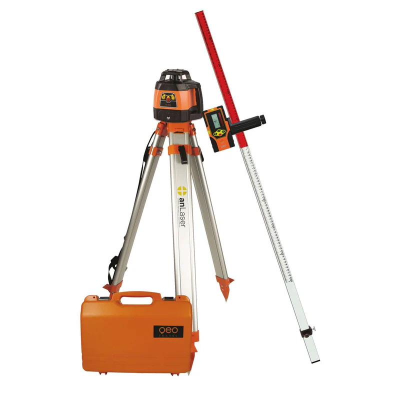 Rotorlaser m. modtager og stativ